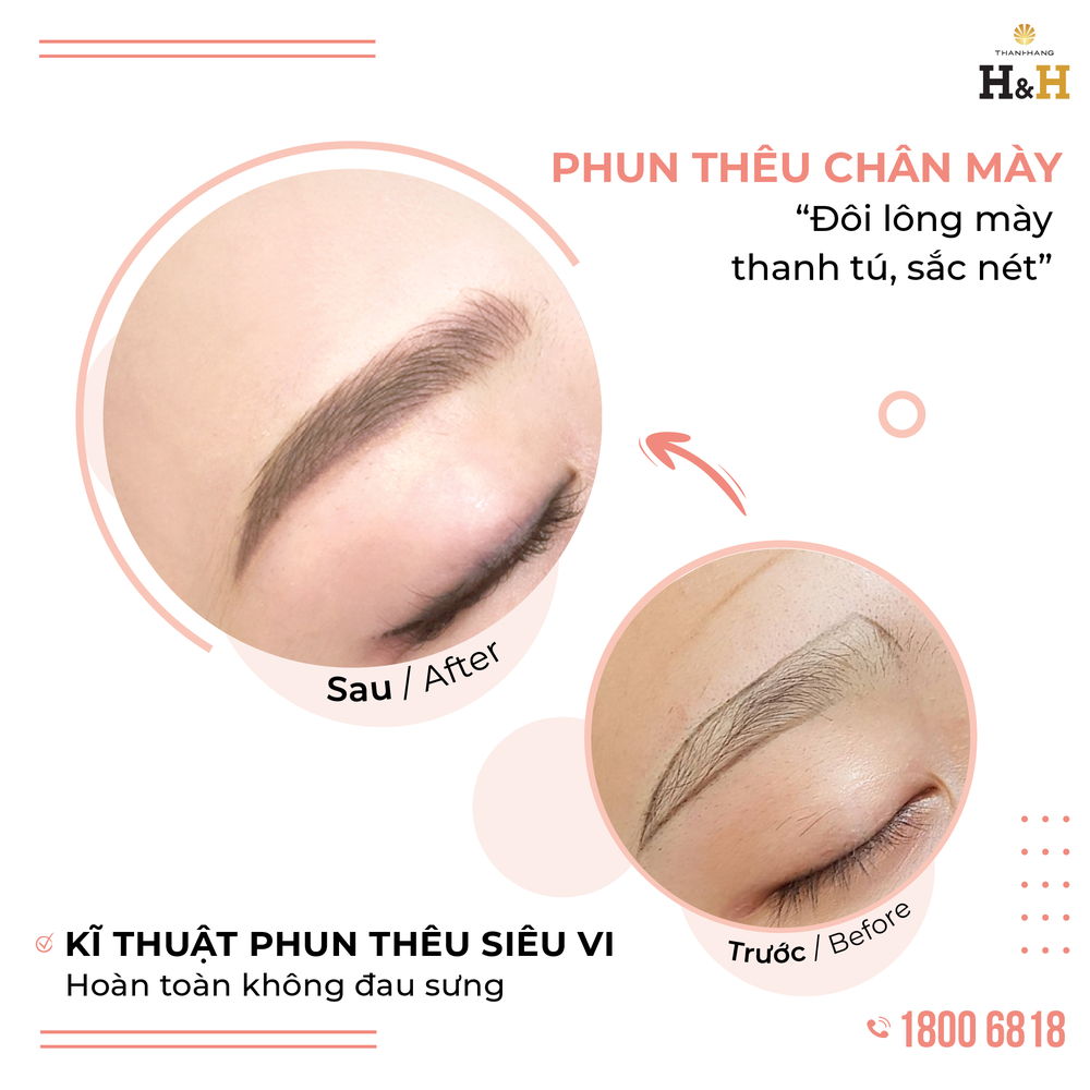 Dịch vụ phun thêu điêu khắc chân mày 3D