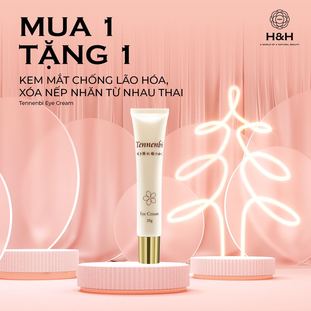 MUA 1 TẶNG 1: Kem mắt xóa nhăn, ngăn ngừa lão hóa từ nhau thai Tennenbi Eye Cream