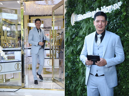 MC, diễn viên điển trai Bình Minh không chỉ mua sản phẩm cho mình mà còn luôn nhớ mua quà cho bà xã!